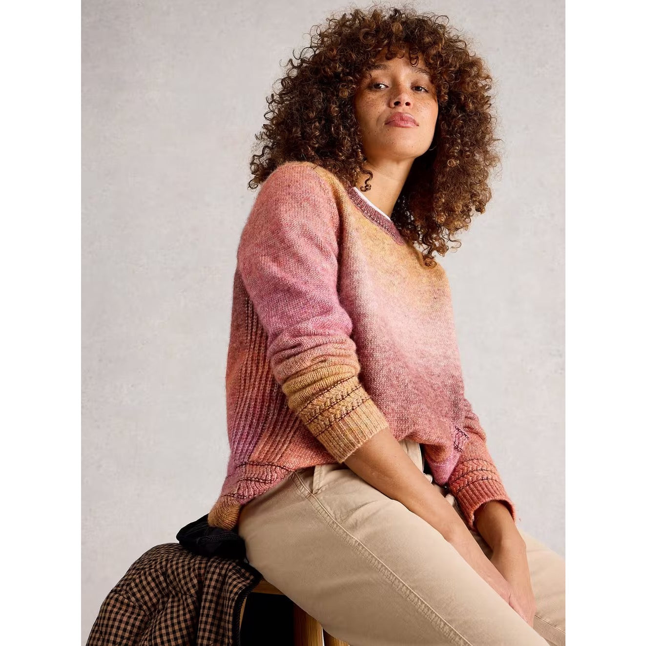 White Stuff Womens Lilbet Jumper 444061 Brown Multi Clothing UK8 / Brown,UK10 / Brown,UK12 / Brown,UK14 / Brown,UK16 / Brown