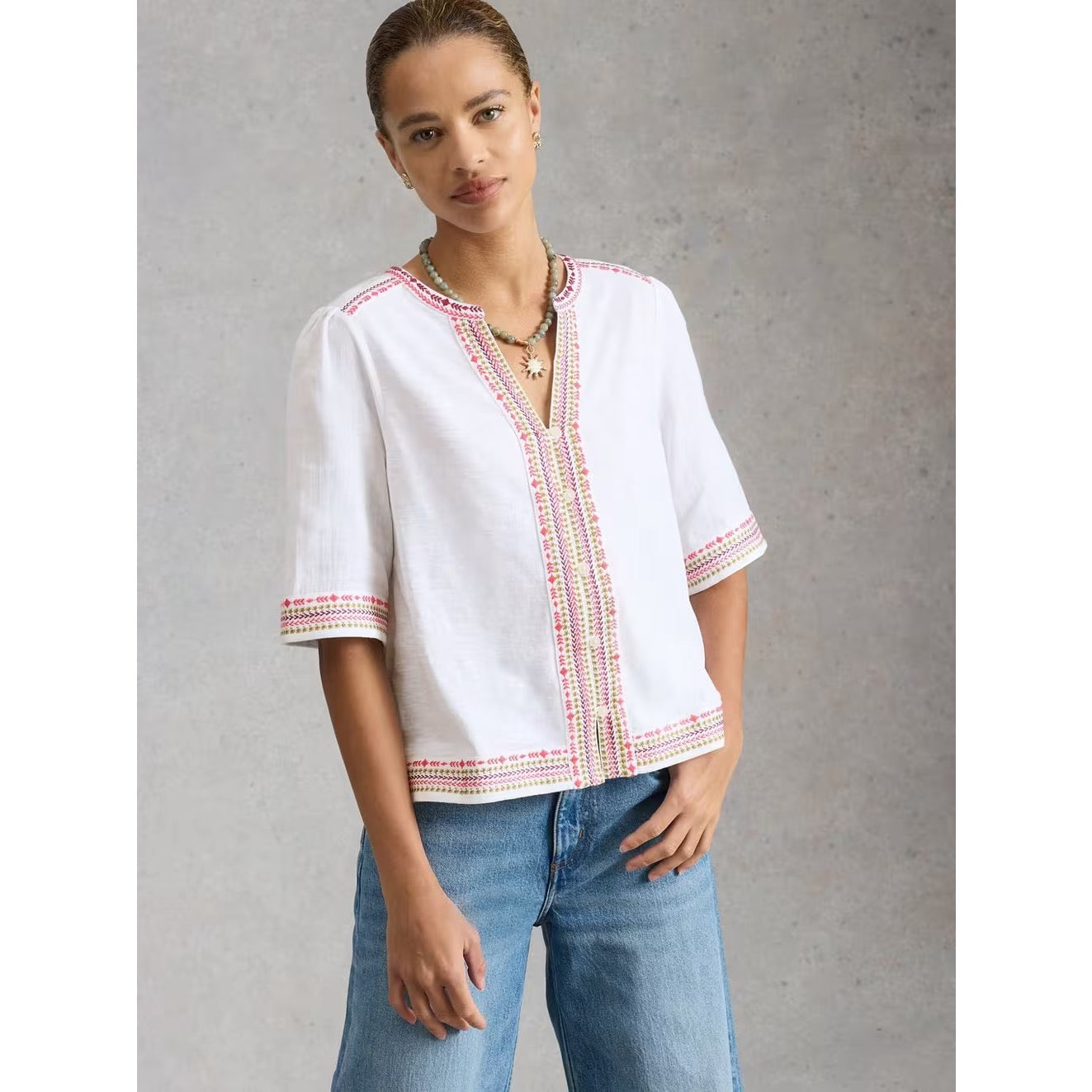 White Stuff Womens Lizzie Tunic Top 445841 Cream