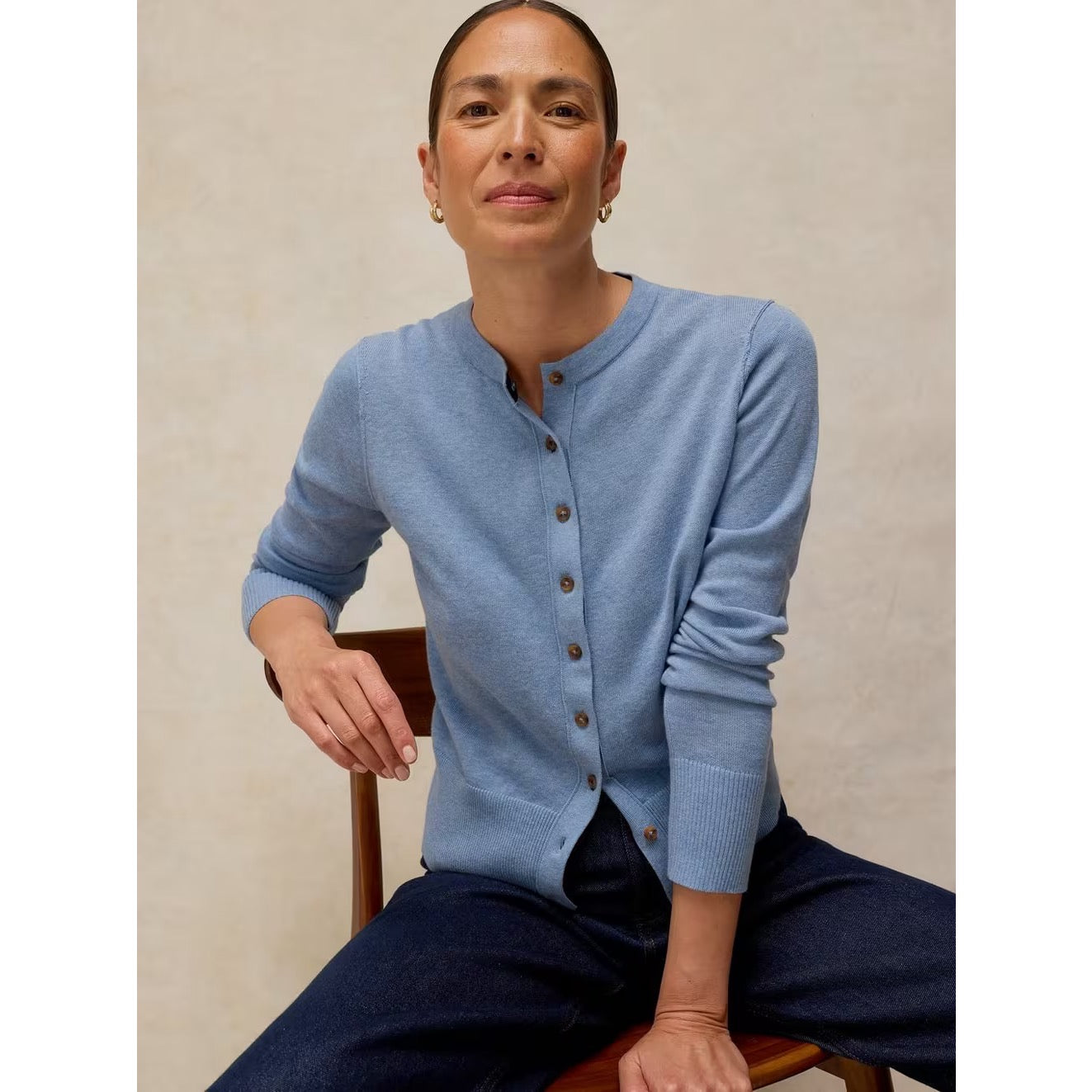 White Stuff Womens Lois Cardigan 446722 Mid Blue Clothing UK8 / Blue,UK10 / Blue,UK12 / Blue,UK14 / Blue,UK16 / Blue,UK18 / Blue
