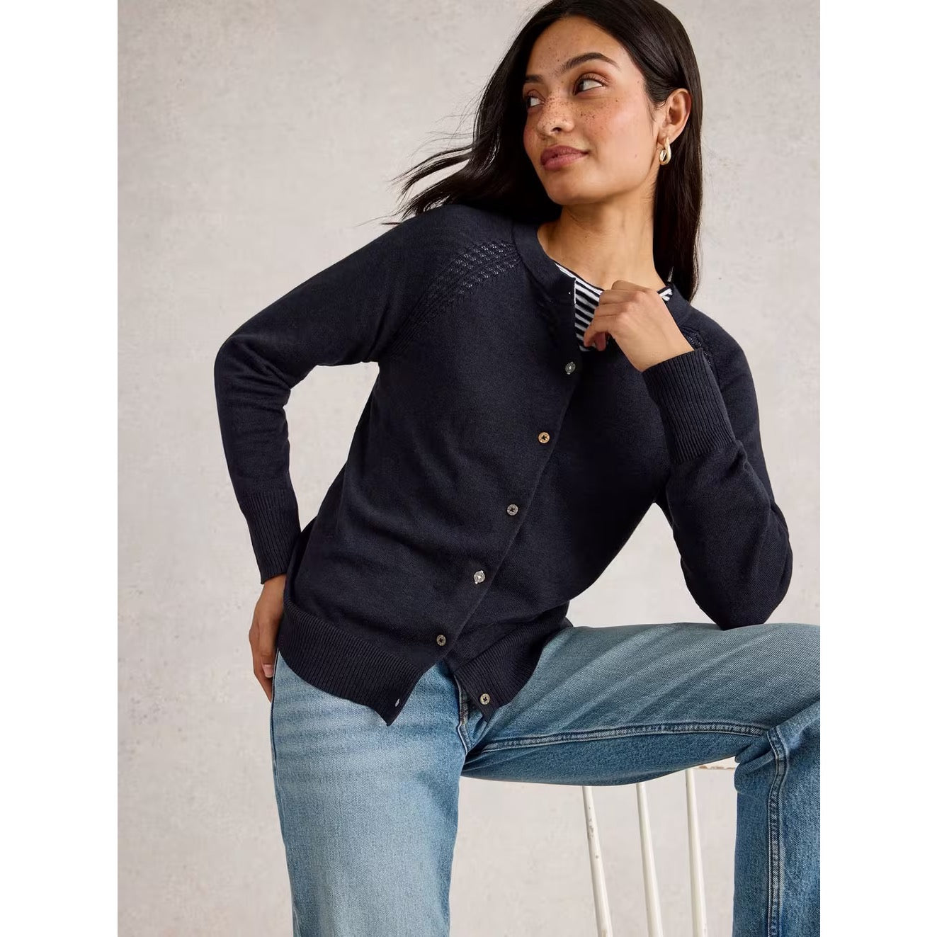 White Stuff Womens Lulu Cardigan 438568 Navy Clothing UK8 / Navy,UK10 / Navy,UK12 / Navy,UK14 / Navy,UK16 / Navy,UK18 / Navy