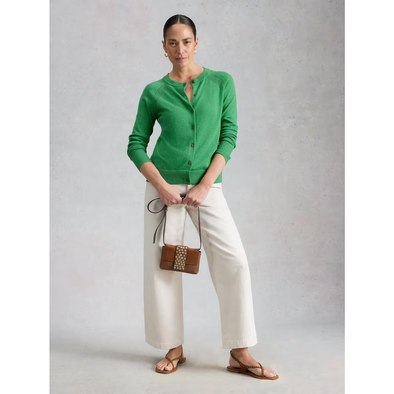 White Stuff Womens Lulu Cardigan 445897 Mid Green Clothing UK10 / Green,UK12 / Green,UK14 / Green,UK18 / Green