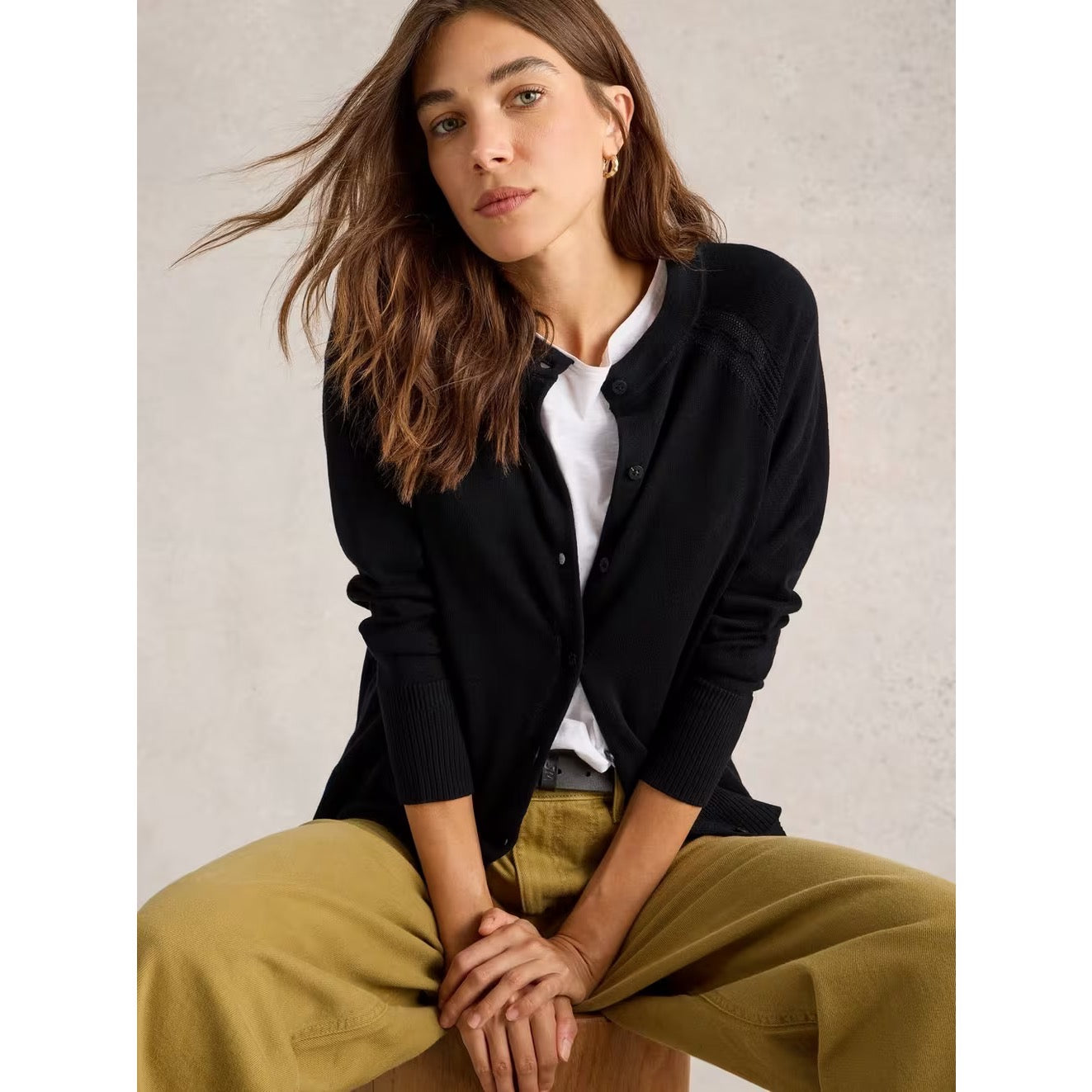 White Stuff Womens Lulu Cardigan 439667 Black Clothing UK8 / Black,UK10 / Black,UK12 / Black,UK14 / Black,UK16 / Black,UK18 / Black