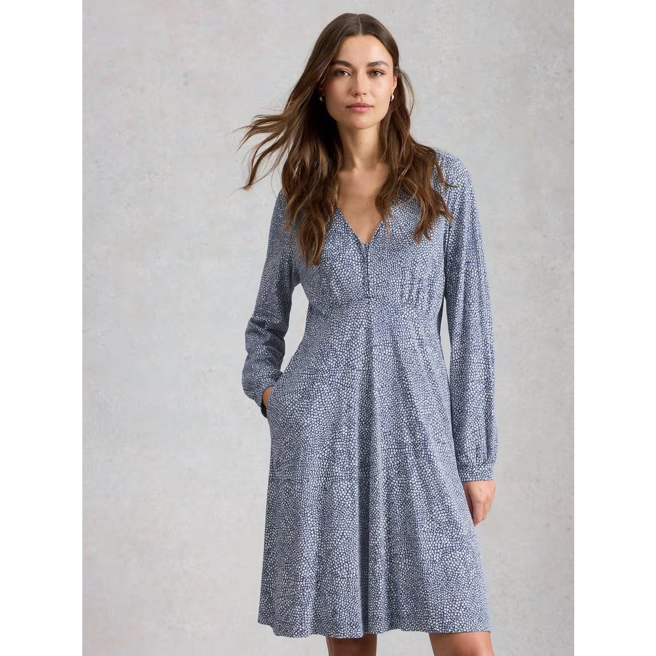 White Stuff Womens Meg Jersey Dress 445237 Blue Clothing UK8 / Blue,UK10 / Blue,UK12 / Blue,UK14 / Blue,UK16 / Blue