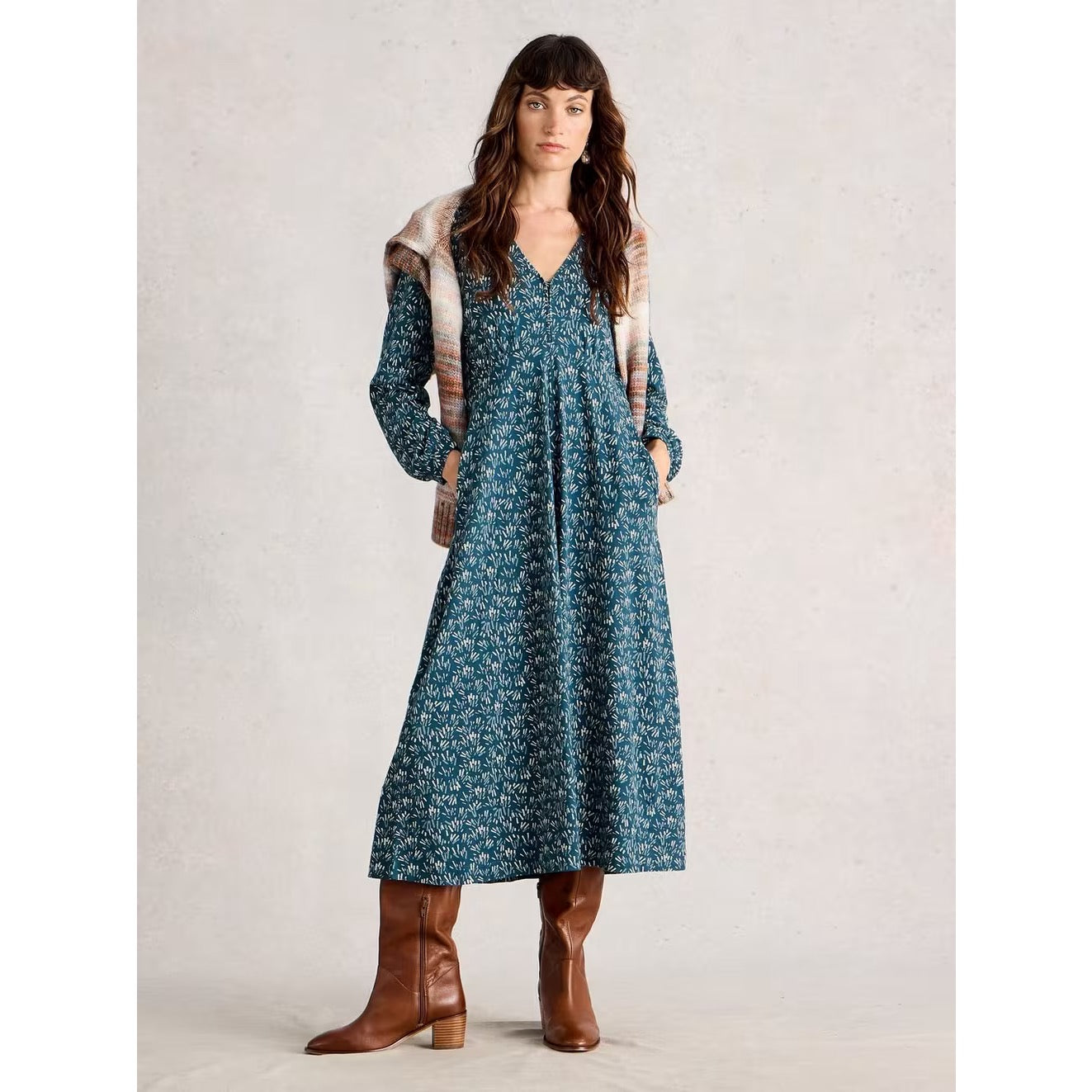 White Stuff Womens Megan Jersey Dress 444339 Blue Print Clothing UK8 / Blue,UK10 / Blue,UK12 / Blue,UK14 / Blue,UK16 / Blue,UK18 / Blue