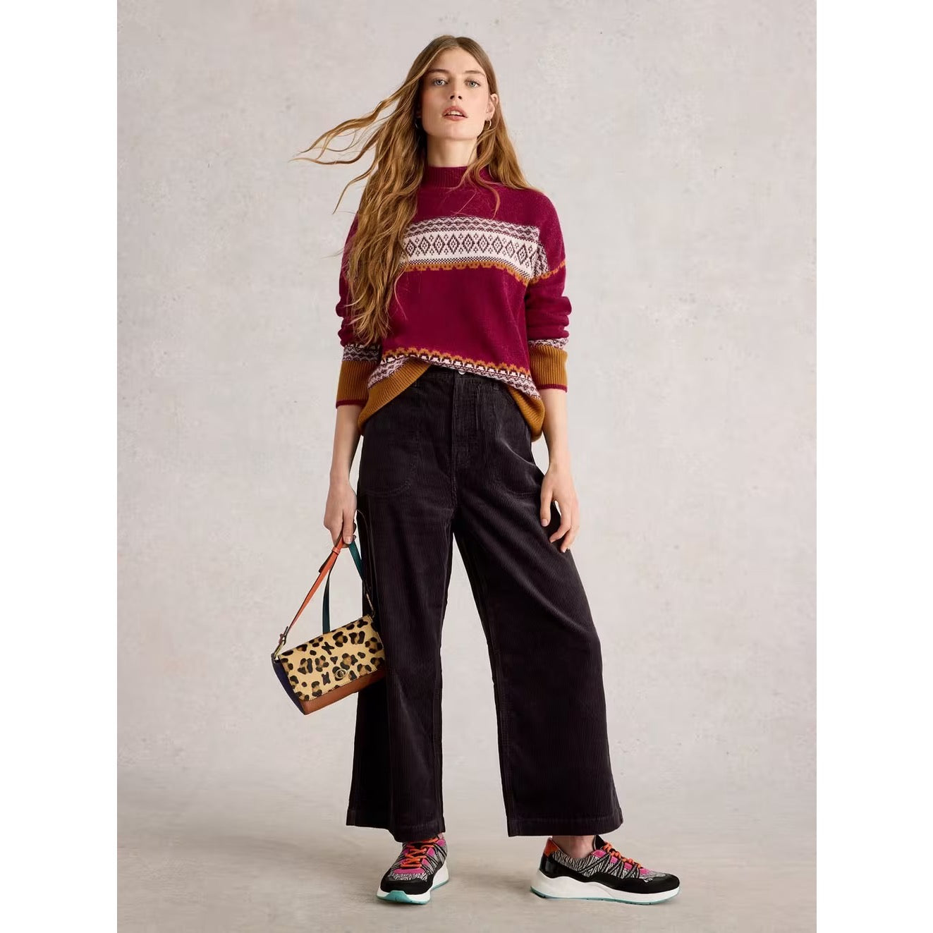 White Stuff Womens Millie Fairisle Jumper 444080 Pink Multi Clothing UK8 / Pink,UK10 / Pink,UK12 / Pink,UK14 / Pink,UK16 / Pink