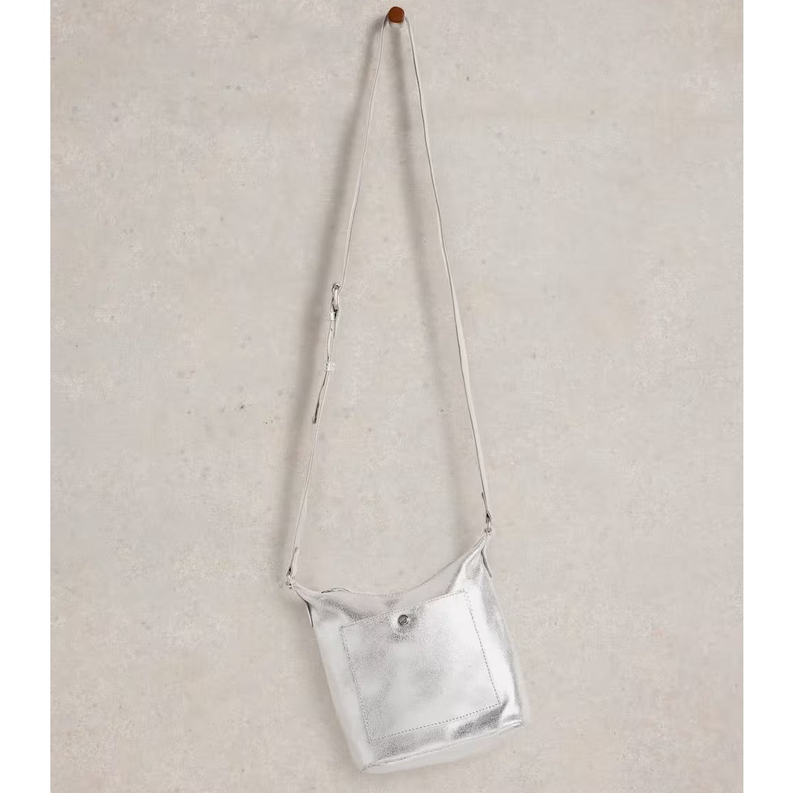 White Stuff Womens Mini Fern Crossbody Bag 441118 Silver Accessories ONE SIZE / Silver