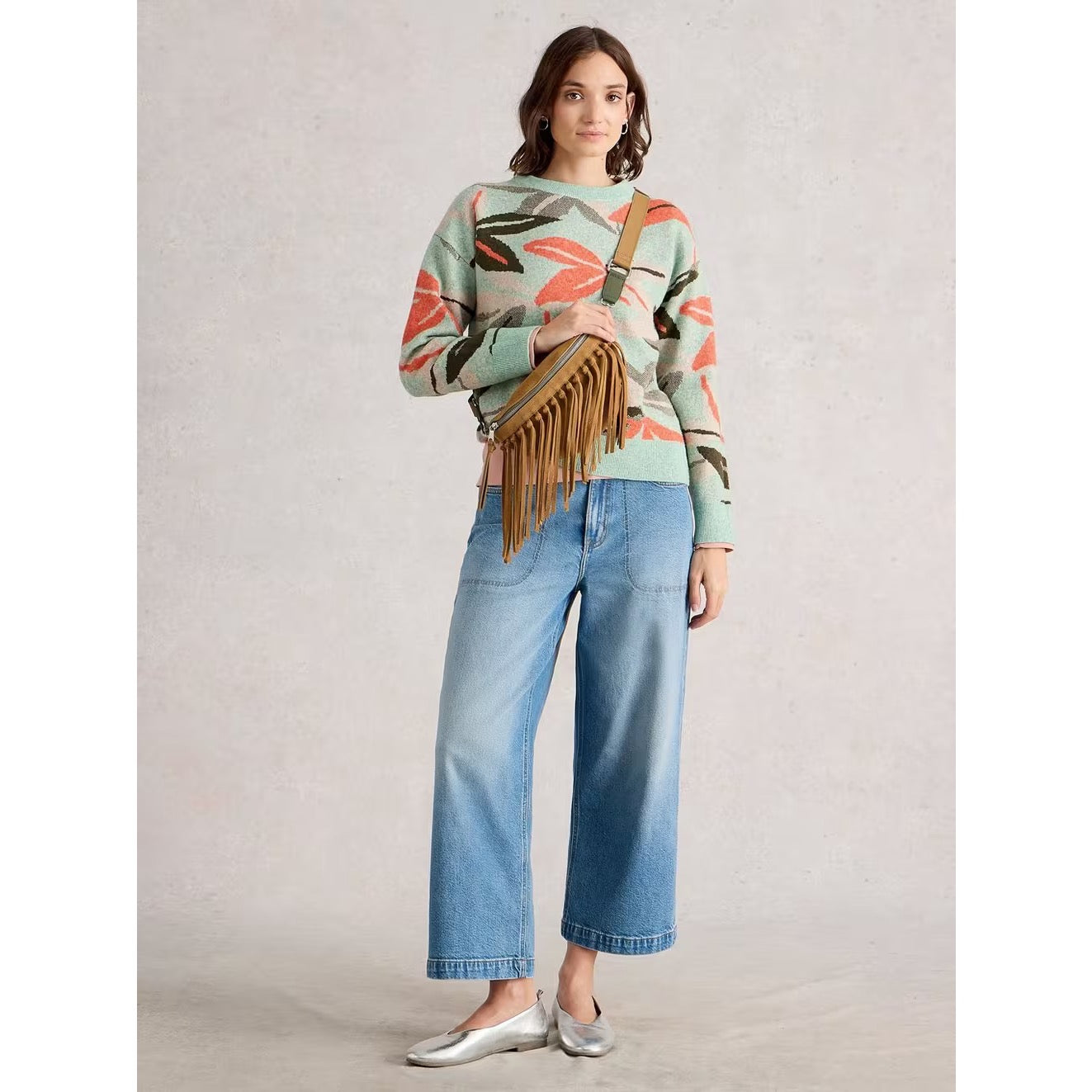 White Stuff Womens Mini Sebby Tassal Sling Bag 444006 Light Tan Accessories ONE SIZE / Tan