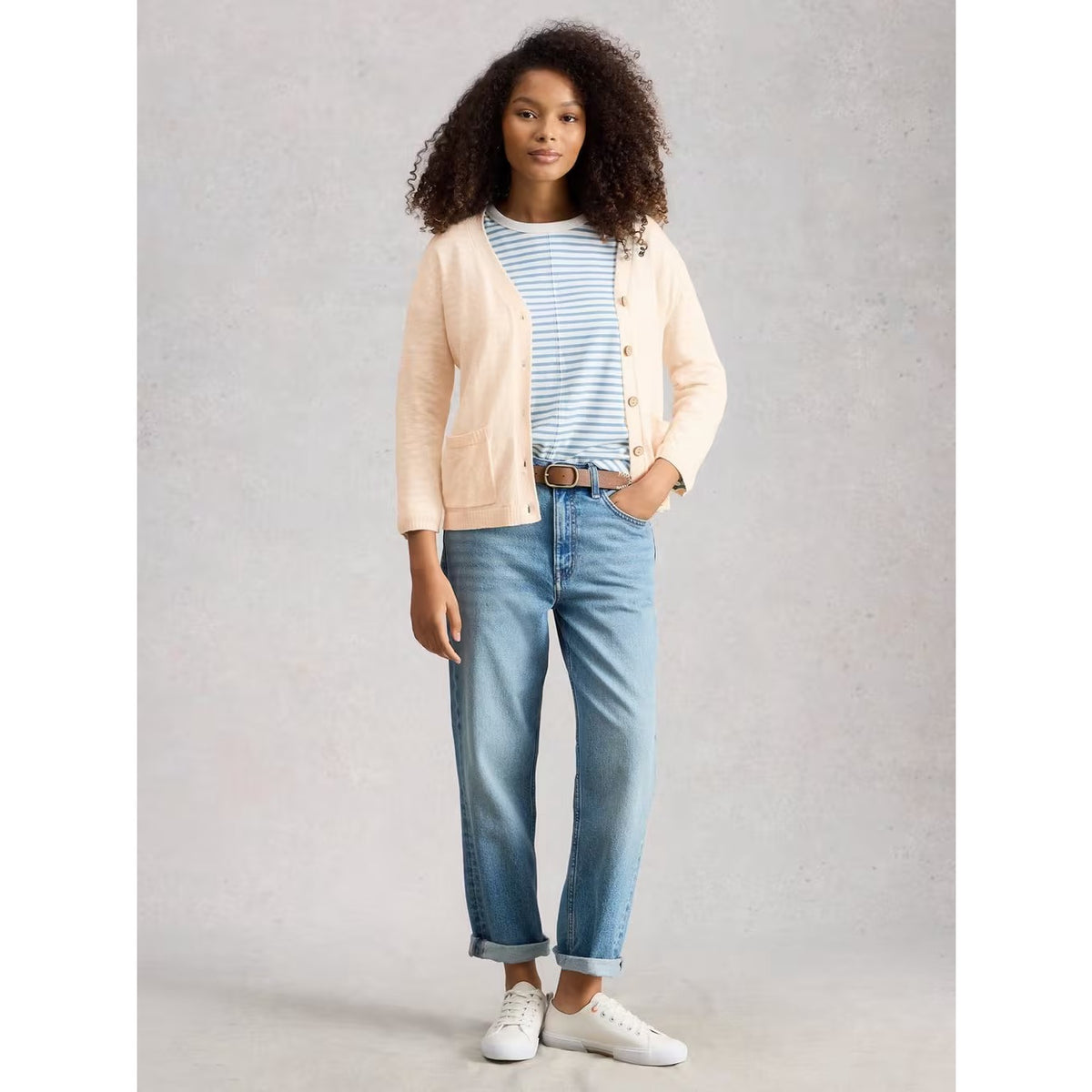 White Stuff Womens Nova Linen Blend Cardigan 445402 Natural