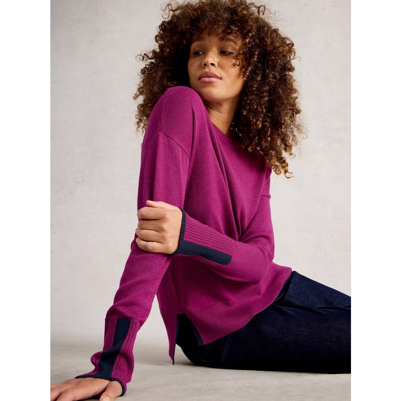 White Stuff Womens Olive Jumper 444046 Dark Plum