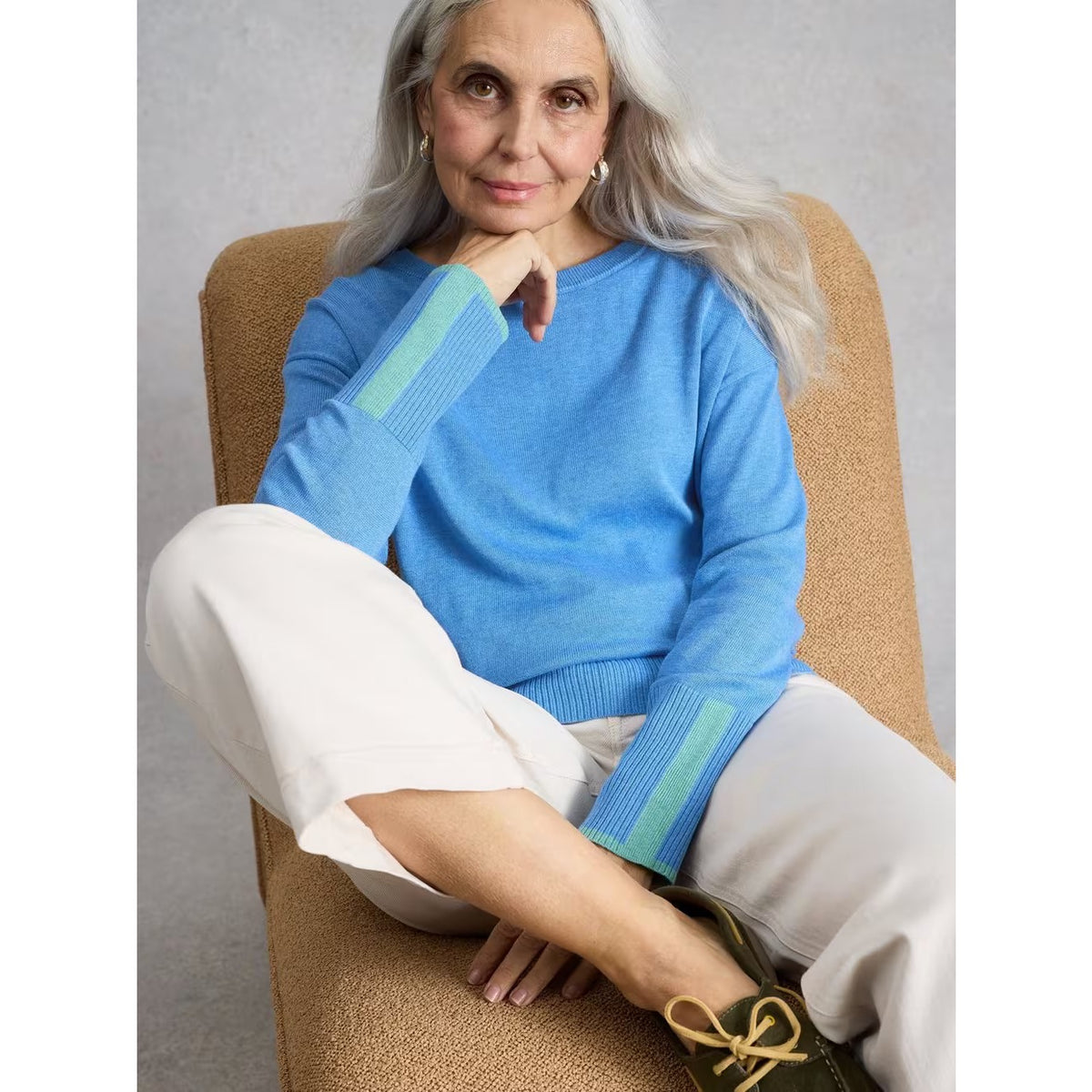 White Stuff Womens Olive Jumper 445896 Sky Blue Clothing UK8 / Sky Blue,UK10 / Sky Blue,UK12 / Sky Blue,UK14 / Sky Blue,UK16 / Sky Blue,UK18 / Sky Blue