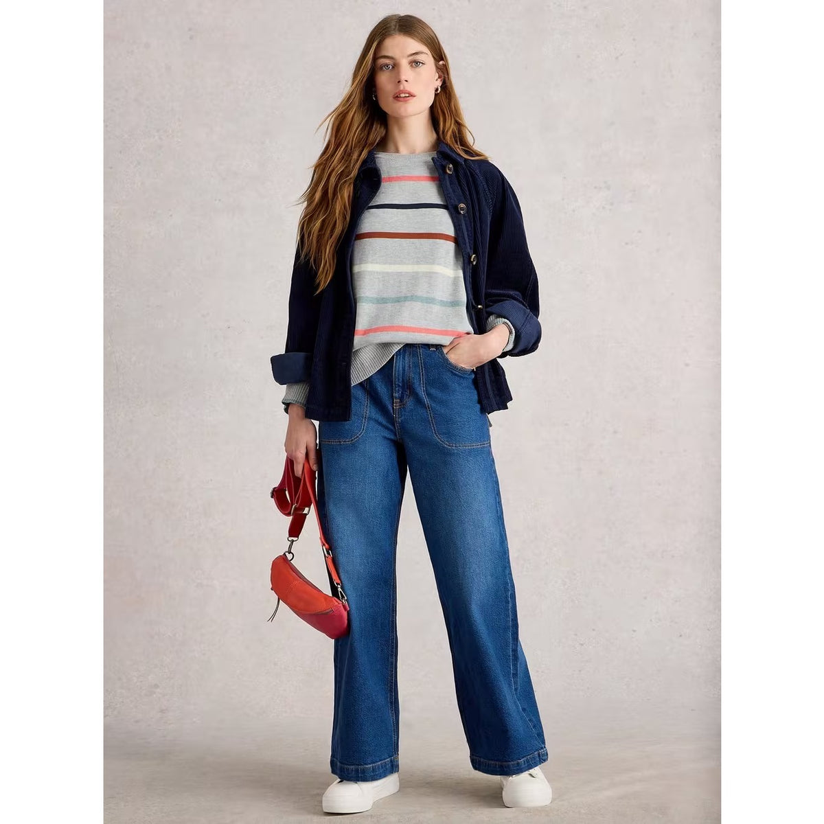 White Stuff Womens Olive Stripe Jumper 444048 Grey Multi Clothing UK8 / Grey,UK10 / Grey,UK12 / Grey,UK14 / Grey,UK16 / Grey,UK18 / Grey