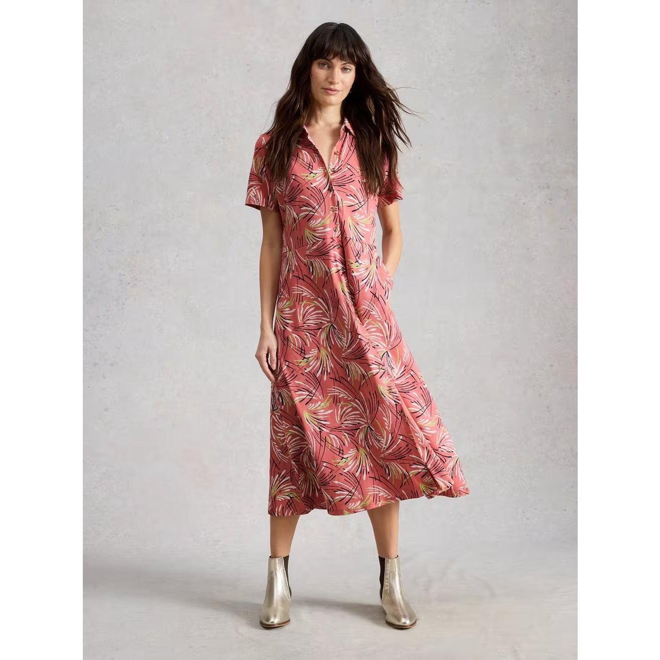 White Stuff Womens Rua Dress 445588 Pink Print Clothing UK8 / Pink,UK10 / Pink,UK12 / Pink,UK14 / Pink,UK16 / Pink,UK18 / Pink