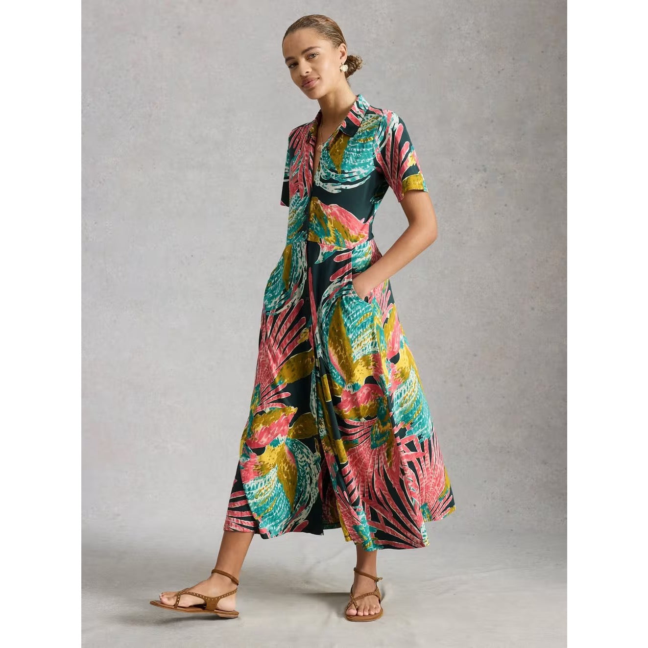 White Stuff Womens Rua Dress 446261 Pink Multi Clothing UK8 / Multi,UK10 / Multi,UK12 / Multi,UK14 / Multi,UK16 / Multi,UK18 / Multi