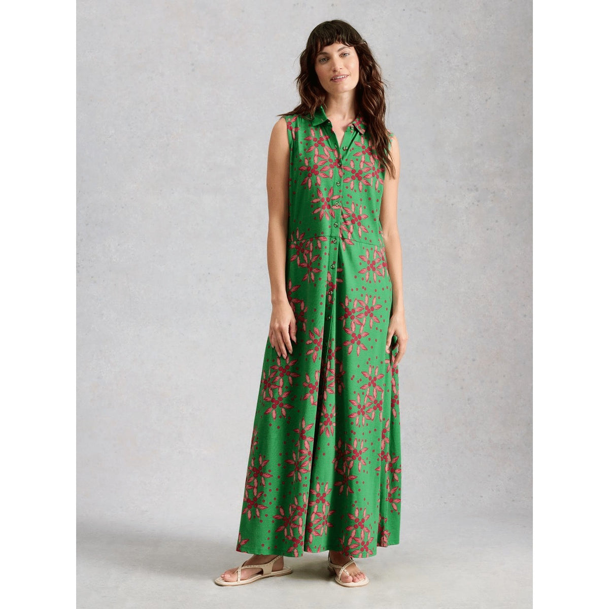 White Stuff Womens Rua Maxi Dress 446115 Green Print Clothing UK8 / Green,UK10 / Green,UK12 / Green,UK14 / Green,UK16 / Green