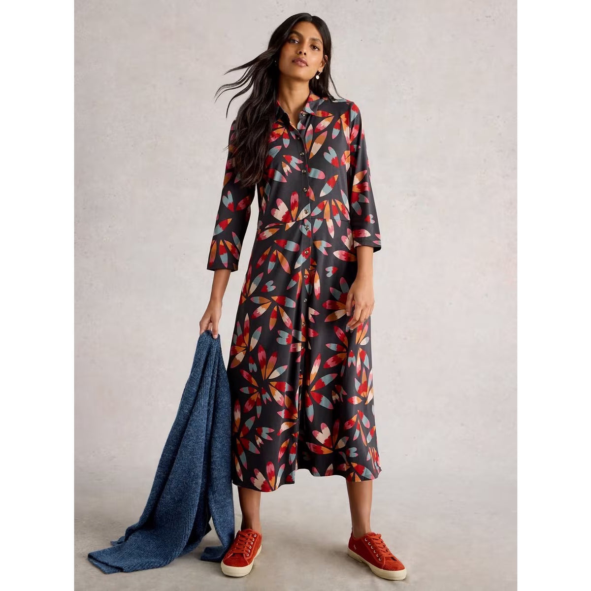 White Stuff Womens Rua Shirt Dress 444340 Grey Multi Clothing UK8 / Multi,UK10 / Multi,UK12 / Multi,UK14 / Multi,UK16 / Multi,UK18 / Multi