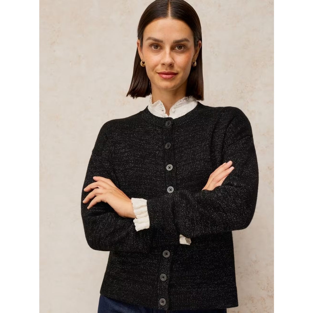 White Stuff Womens Sansa Sparkle Cardigan 447451 Black Clothing UK8 / Black,UK10 / Black,UK12 / Black,UK14 / Black,UK16 / Black,UK18 / Black