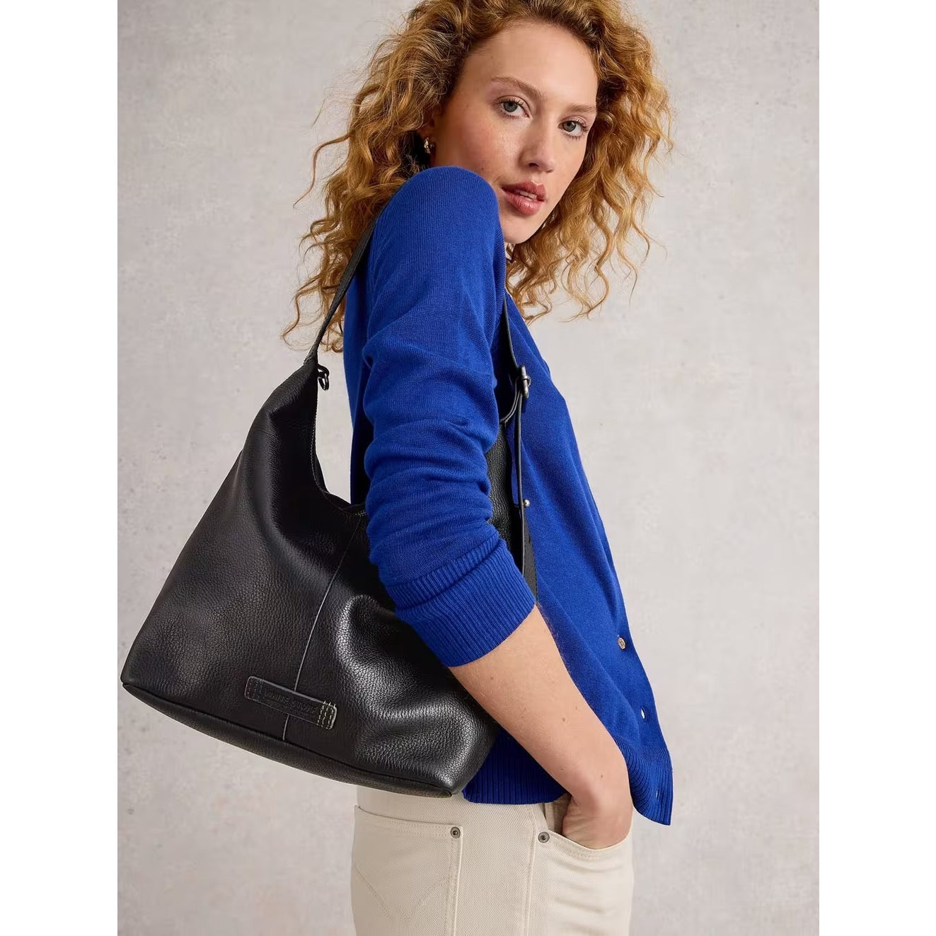 White Stuff Womens Sophia Leather Bag 444908 Black Accessories ONE SIZE / Black