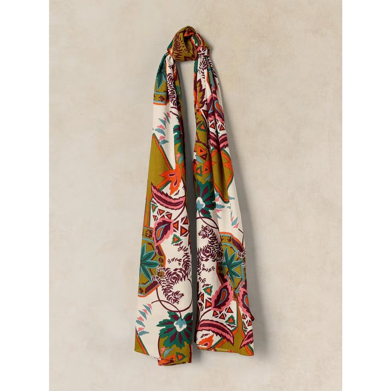 White Stuff Womens Sophia Scarf 446625 Chartreuse Print