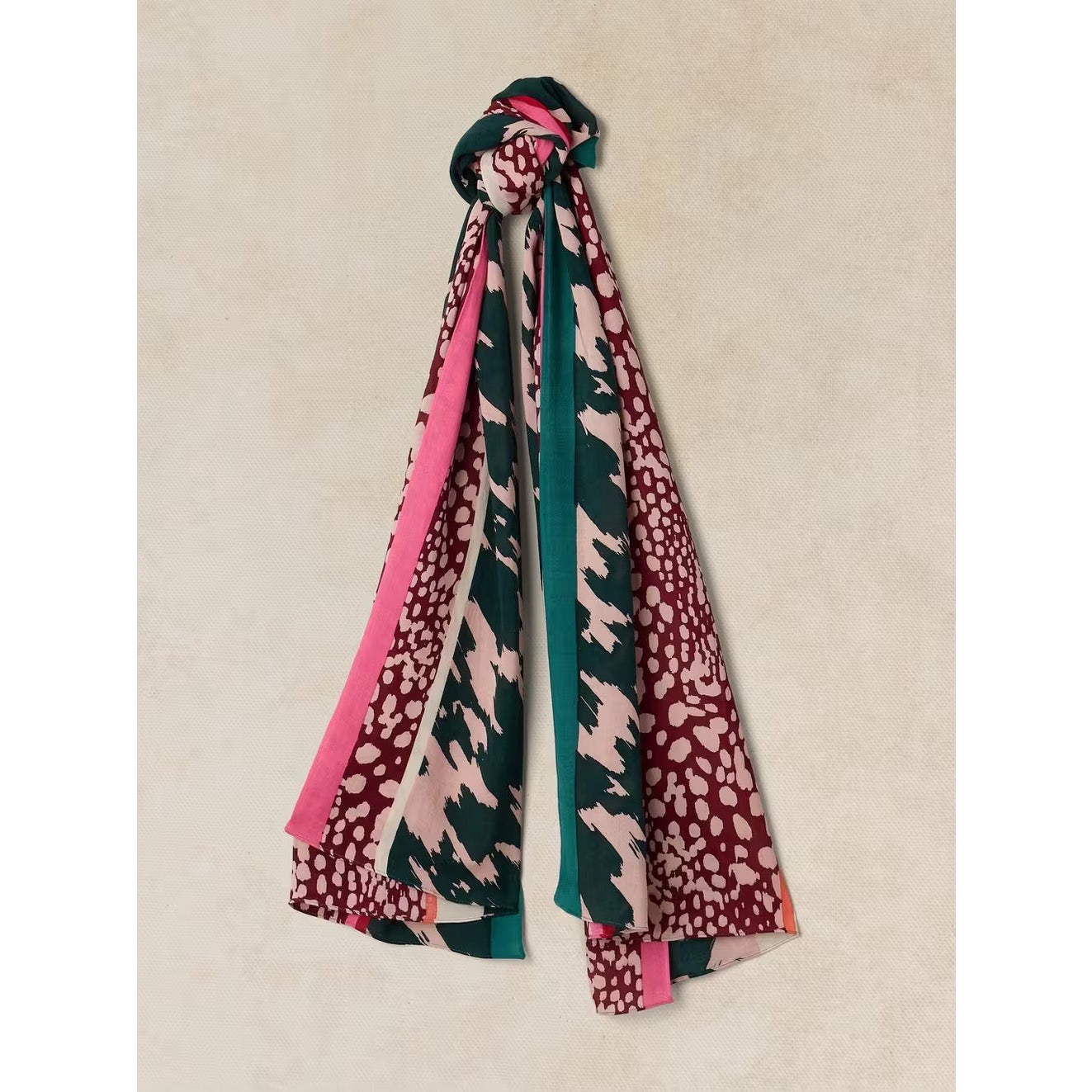 White Stuff Womens Sophie Scarf 446625 Pink Green Multi Clothing ONE SIZE / Multi