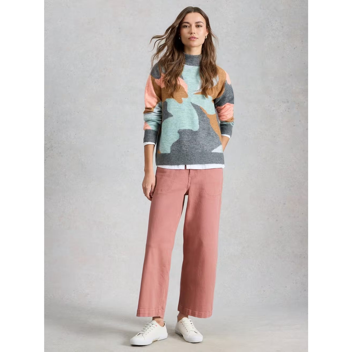 White Stuff Womens Tia Cropped Jeans 444152 Dusty Pink