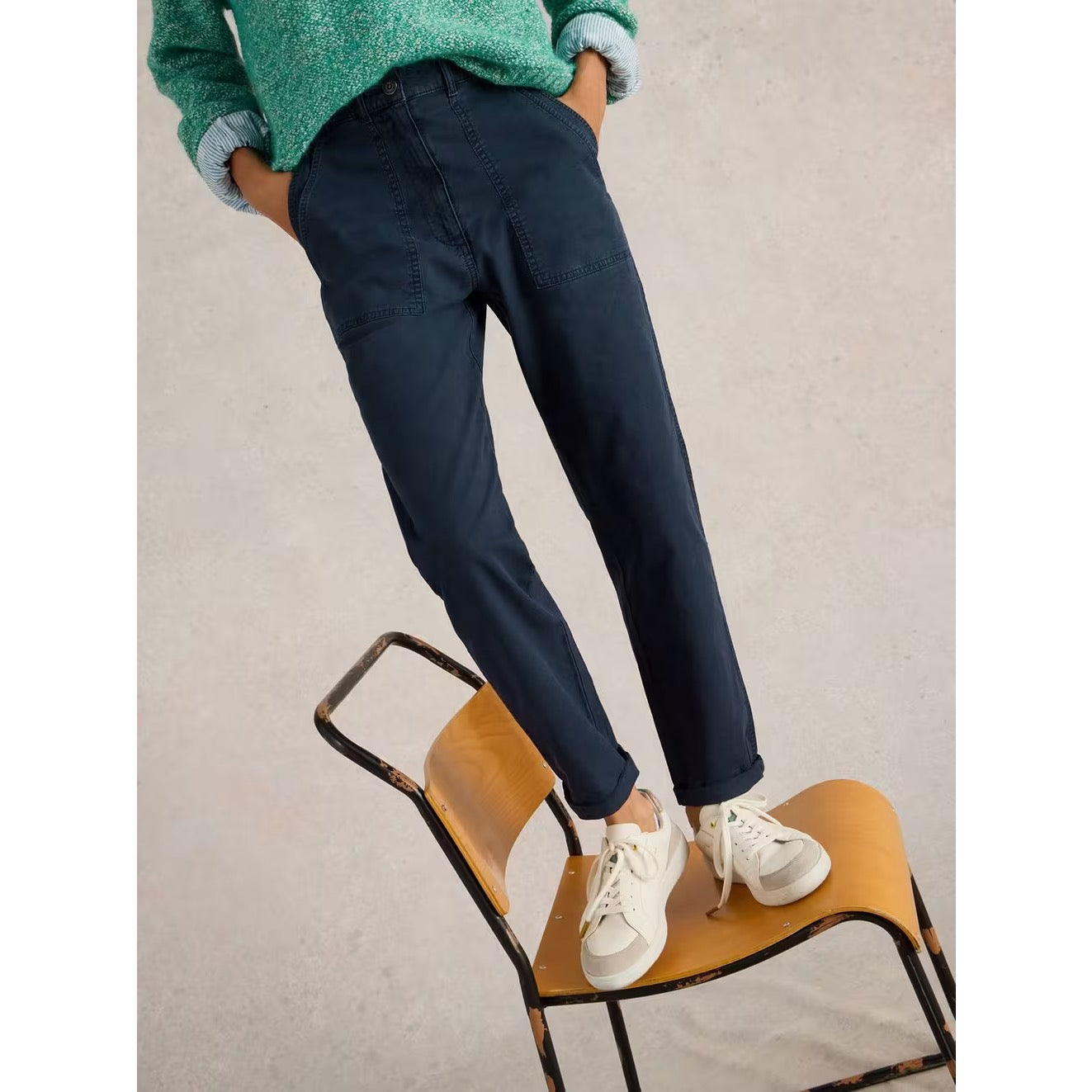 White Stuff Womens Twister Chinos 442668 Navy Clothing UK8 / Navy,UK10 / Navy,UK12 / Navy,UK14 / Navy,UK16 / Navy,UK18 / Navy