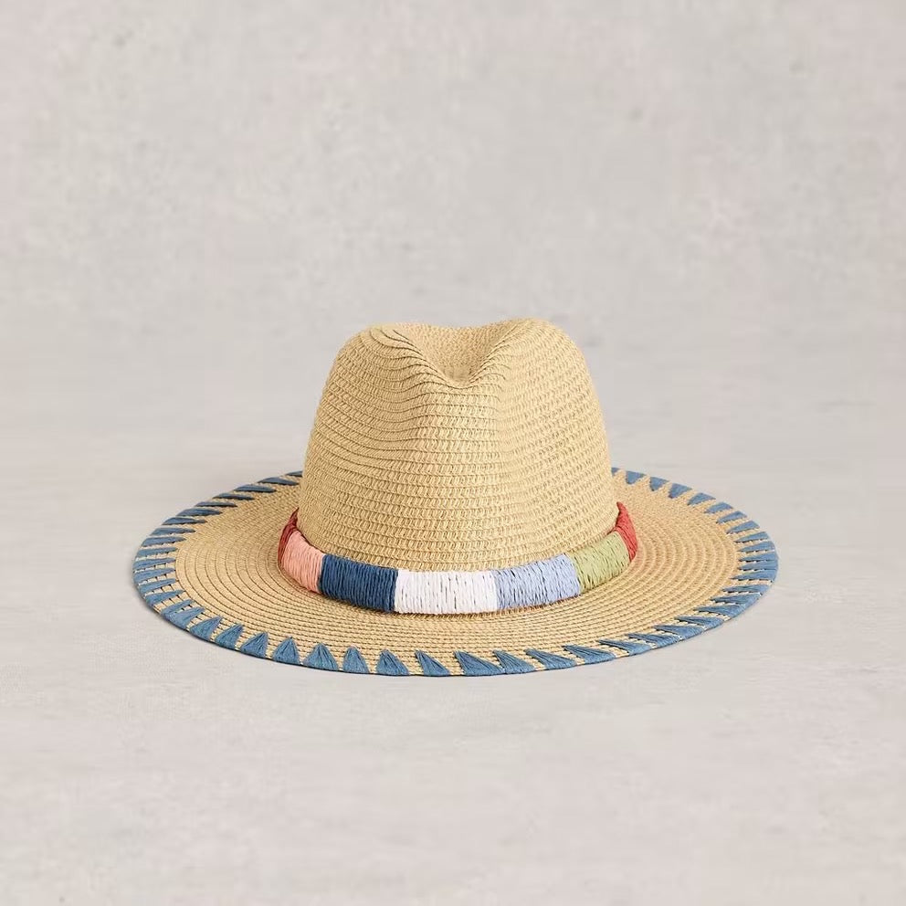 White Stuff Womens Whipstitch Fedora 445949 Natural Clothing ONE SIZE / Natural