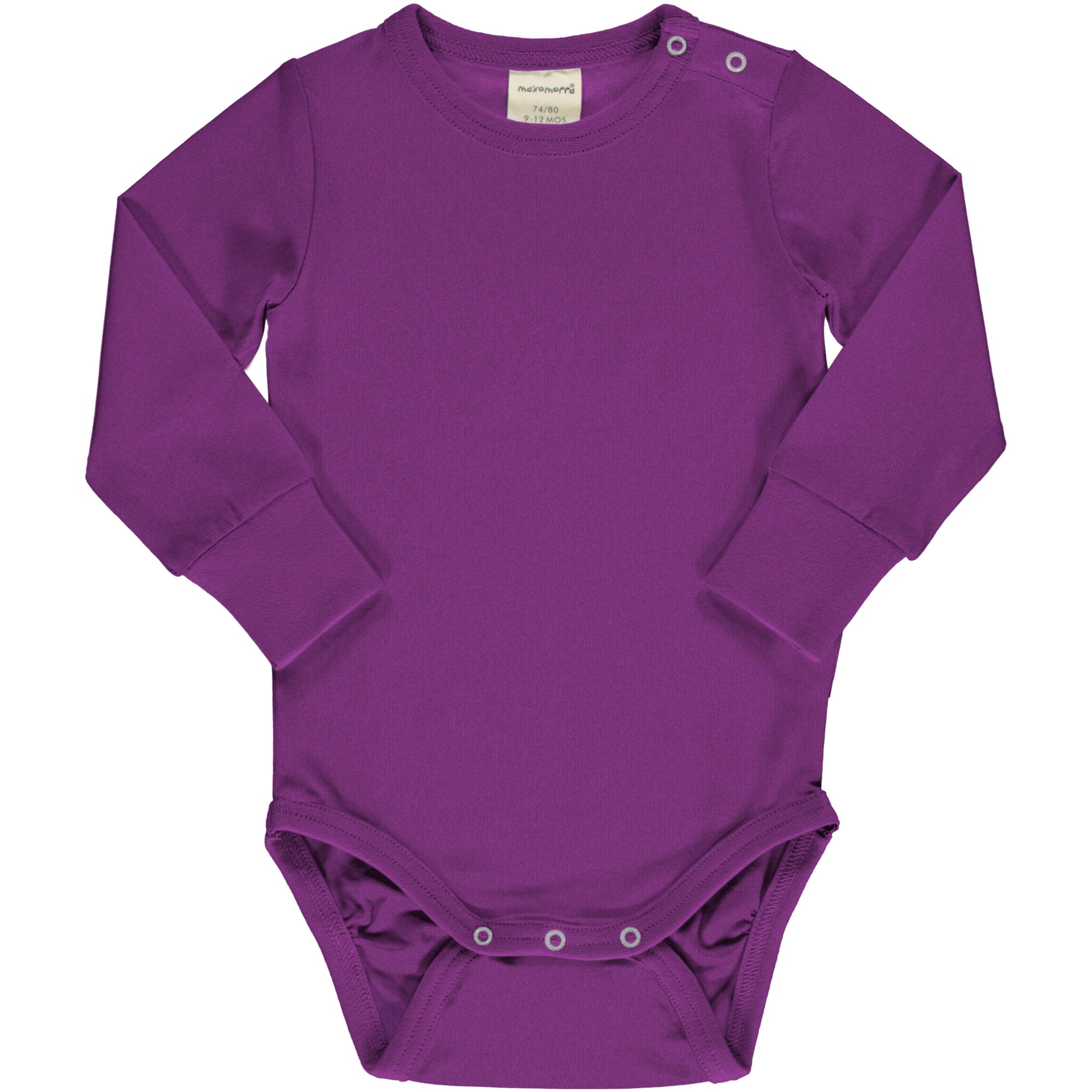 Maxomorra Plain Violet Bodysuit Sxbas01 Clothing 0-3M / Violet,3-6M / Violet,9-12M / Violet,18-24M / Violet