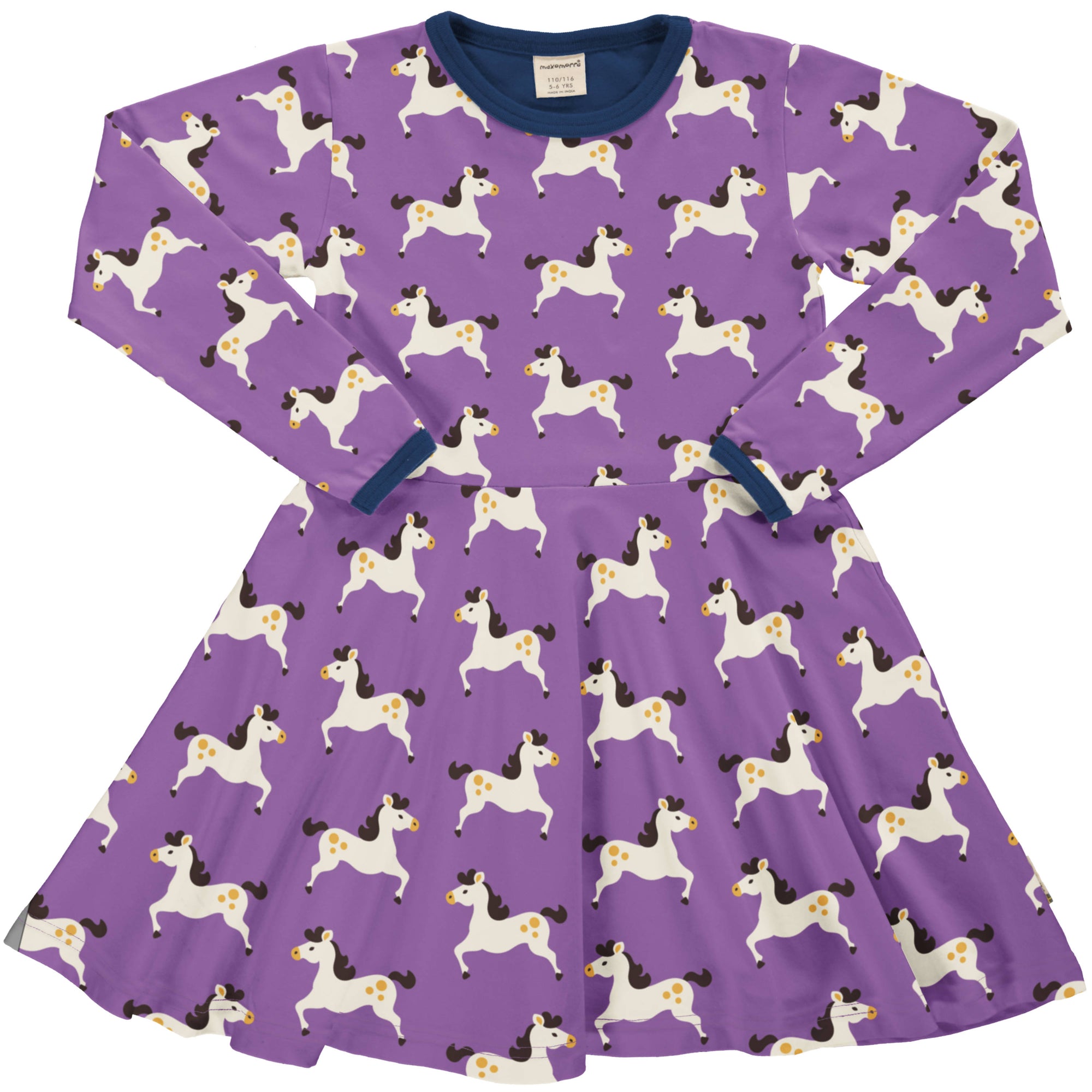 Maxomorra Horse Circle Dress Aw23purple Clothing 3-4YRS / Purple,5-6YRS / Purple,7-8YRS / Purple,9-10YRS / Purple,1-2 YRS / Purple
