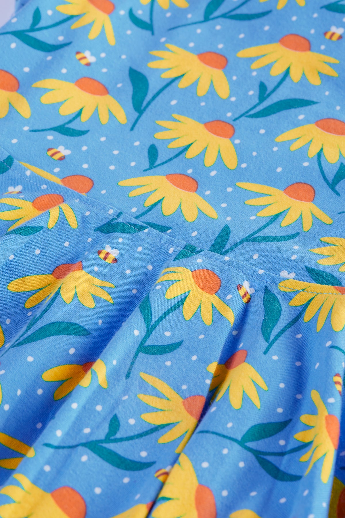 Frugi Spring Skater Dress Mm2z4 Echinacea Clothing 2-3YRS / Blue,3-4YRS / Blue,4-5YRS / Blue,5-6YRS / Blue,6-7YRS / Blue,7-8YRS / Blue,8-9YRS / Blue,9-10YRS / Blue