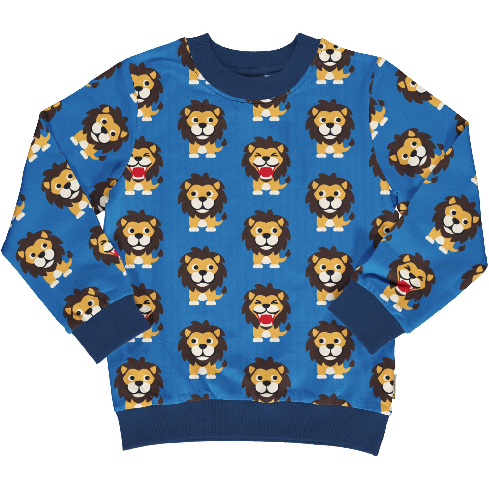 Maxomorra Lion Sweatshirt Dxa2309-Sxa2320 Clothing 3-4YRS / Blue,5-6YRS / Blue,7-8YRS / Blue,9-10YRS / Blue