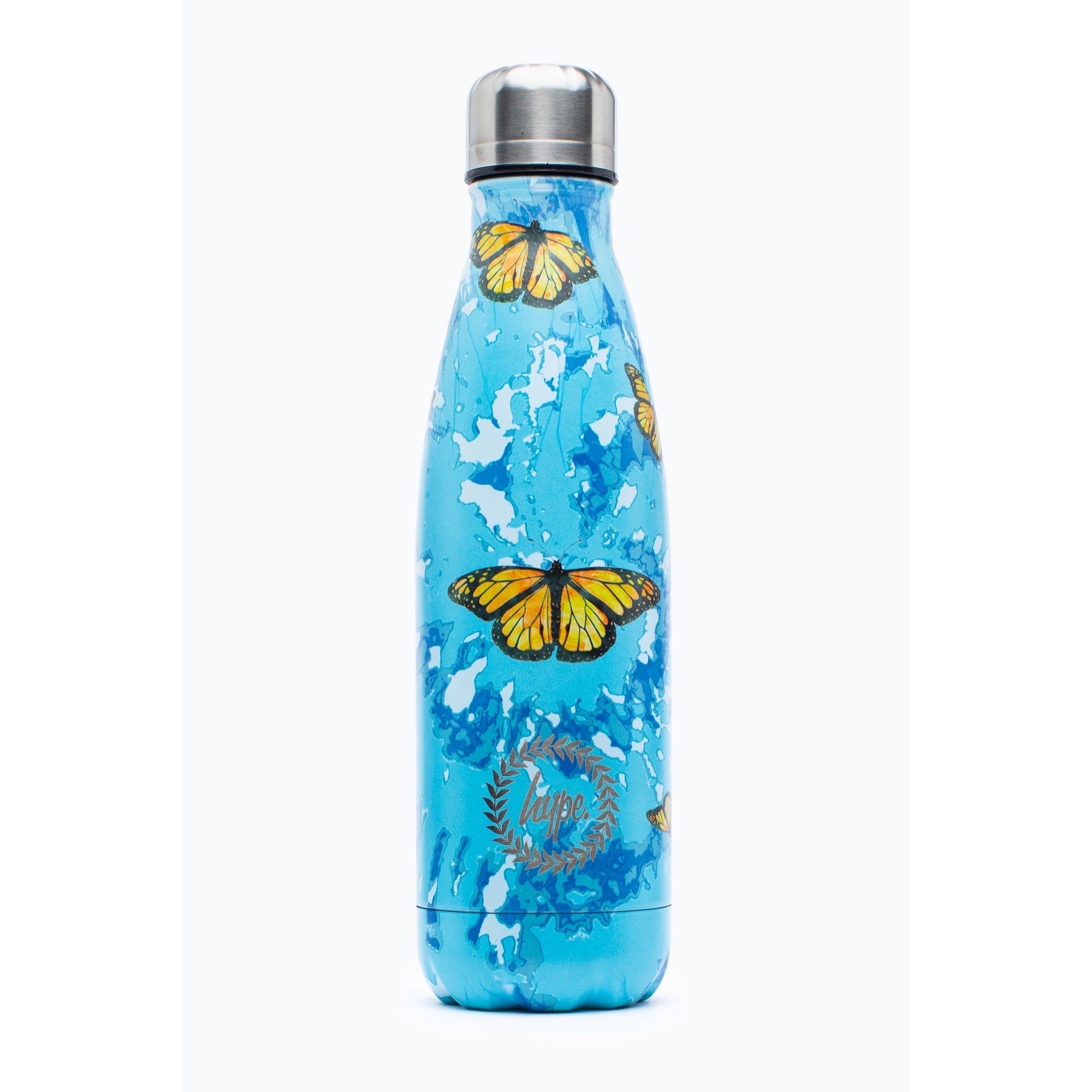 Hype Blue Yellow Butterfly Bottle Twlg994 Accessories ONE SIZE / Blue