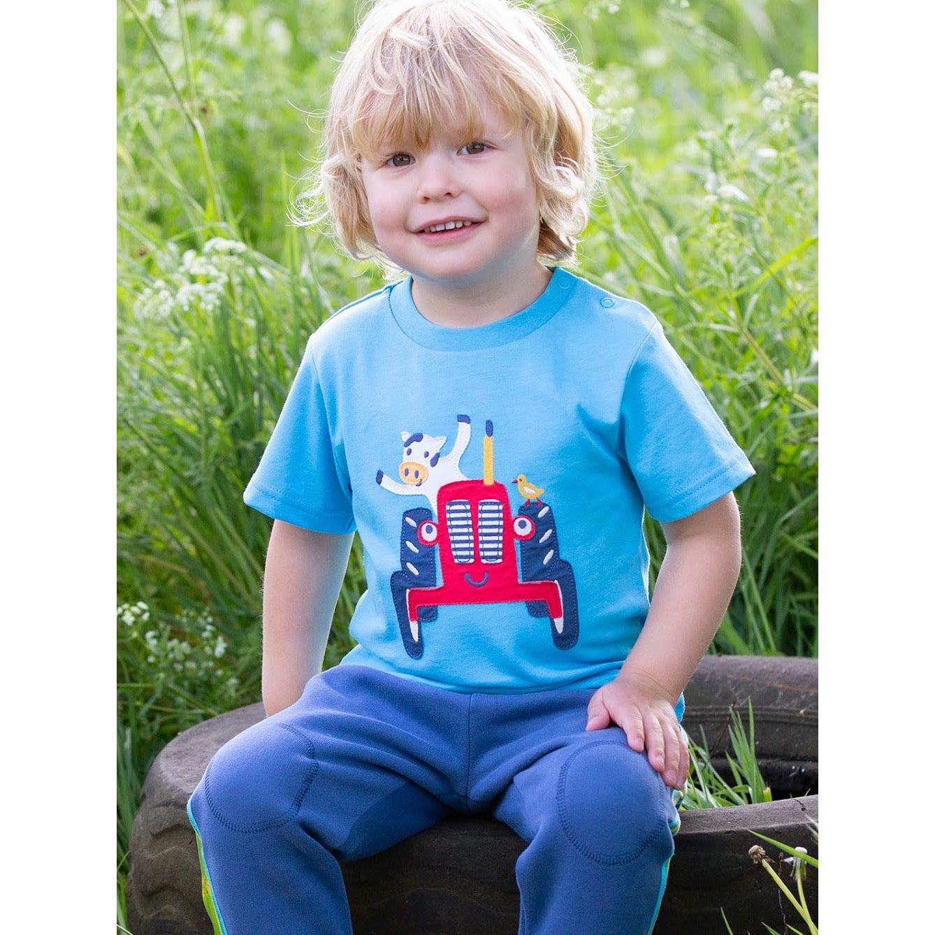 Kite Infant Tractor T-Shirt 9468 Clothing 3-6M / Blue,6-9M / Blue,9-12M / Blue,12-18M / Blue,18-24M/2Y / Blue,3YRS / Blue,4YRS / Blue,5YRS / Blue