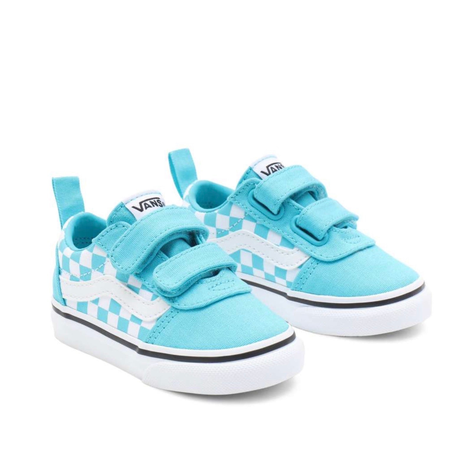 Light blue checkered vans sales kids