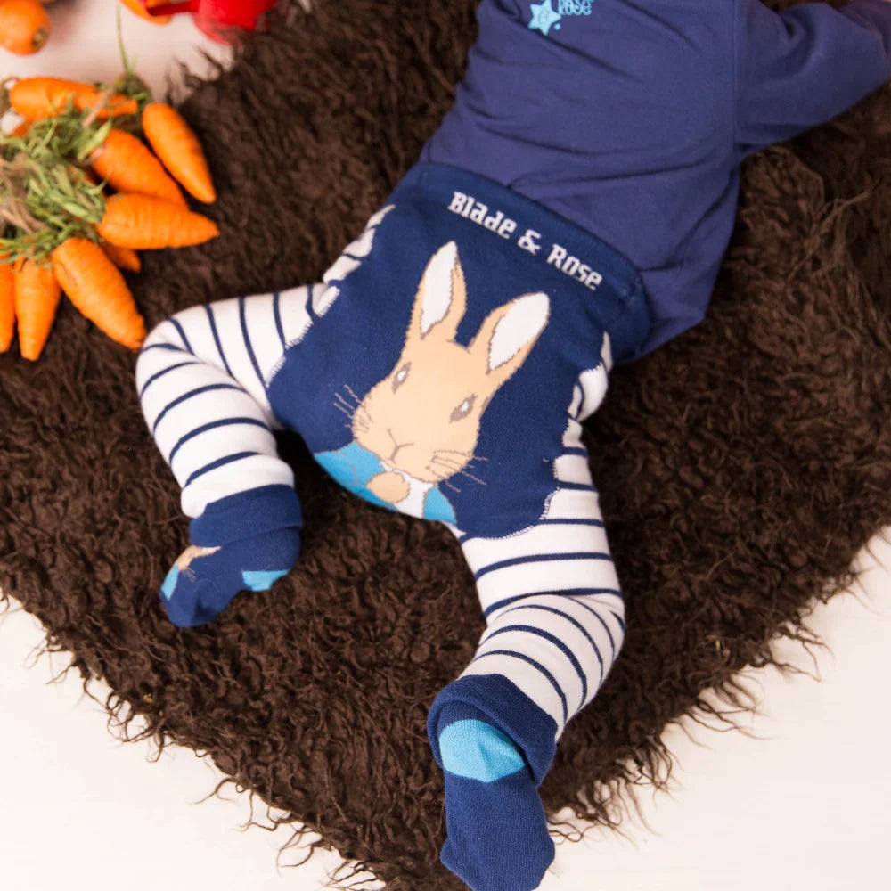 Blade &amp; Rose Peter Rabbit Navy Cream Stripe Knitted Leggings Clothing 0-6M / Navy,6-12M / Navy,12-24M / Navy