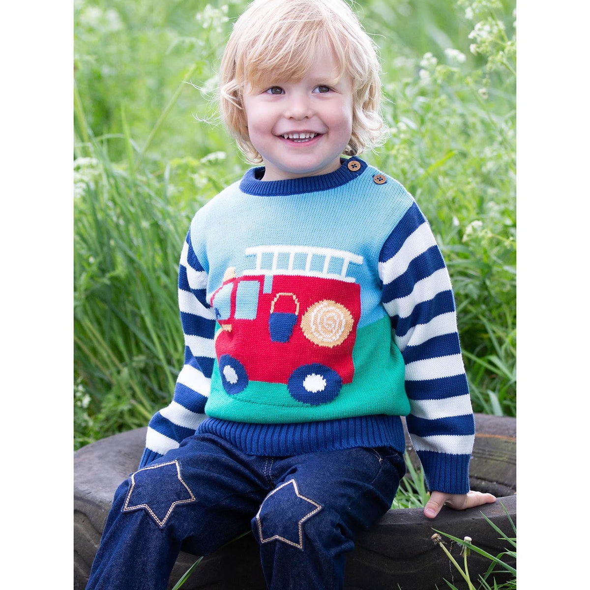 Kite Infant Fire Engine Jumper 9301 Clothing 6-9M / Multi,9-12M / Multi,12-18M / Multi,18-24M/2Y / Multi,3YRS / Multi,4YRS / Multi