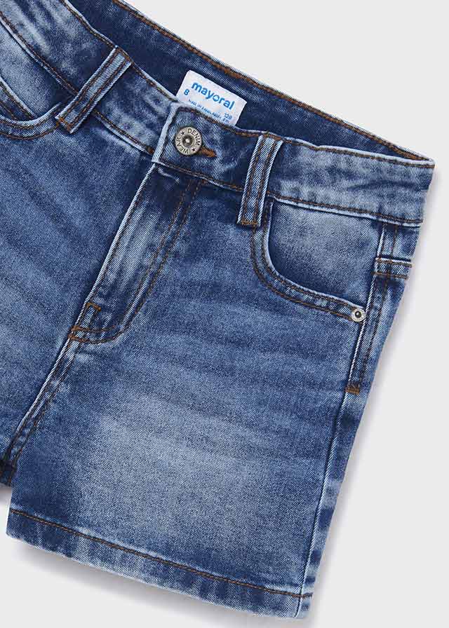 Mayoral Older Girls Denim Shorts S23 235 Clothing 10YRS / Mid Denim,12YRS / Mid Denim,14YRS / Mid Denim,16YRS / Mid Denim