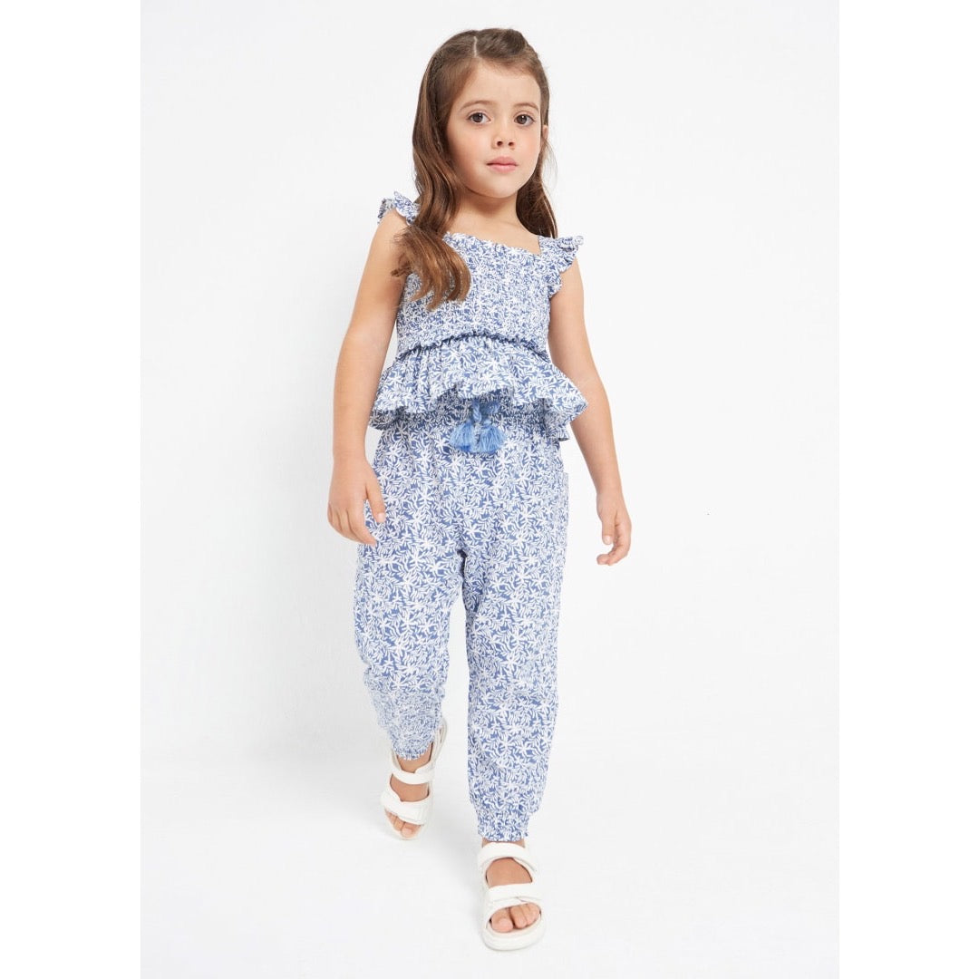 Mayoral Girls Printed Trousers 3508 Clothing 5YRS / Blue,6YRS / Blue,7YRS / Blue,8YRS / Blue,9YRS / Blue