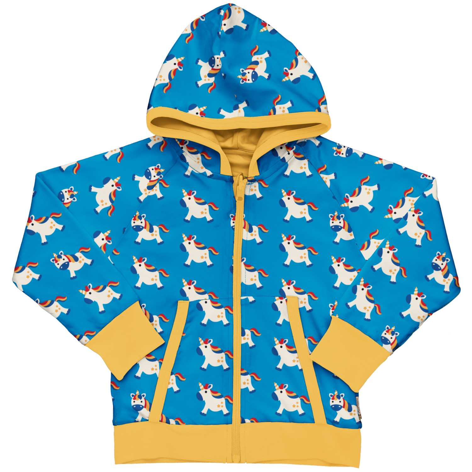 Maxomorra Reversible Hooded Sweatshirt Unicorn Tales Clothing 2-3YRS / Blue,3-4YRS / Blue,4-5YRS / Blue,5-6YRS / Blue,7-8YRS / Blue