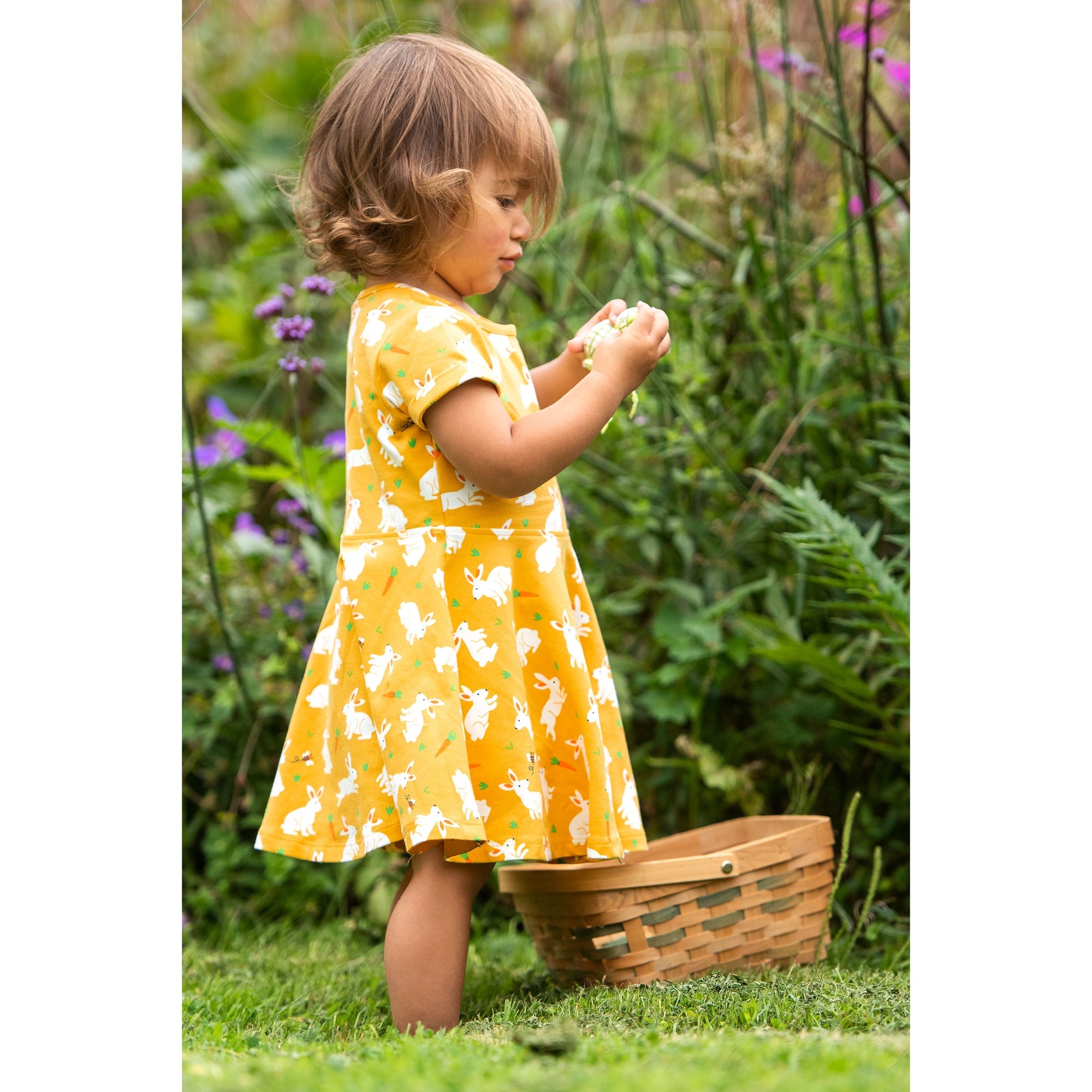 Frugi Infant Skater Dress Drs228bha Hop Along Clothing 6-12M / Yellow,12-18M / Yellow,18-24M / Yellow