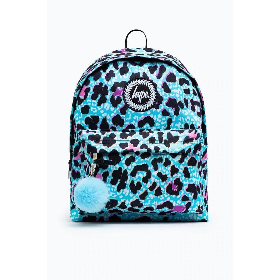 Hype Ice Blue Leopard Backpack Zvlr-615 Accessories ONE SIZE / Ice Blue