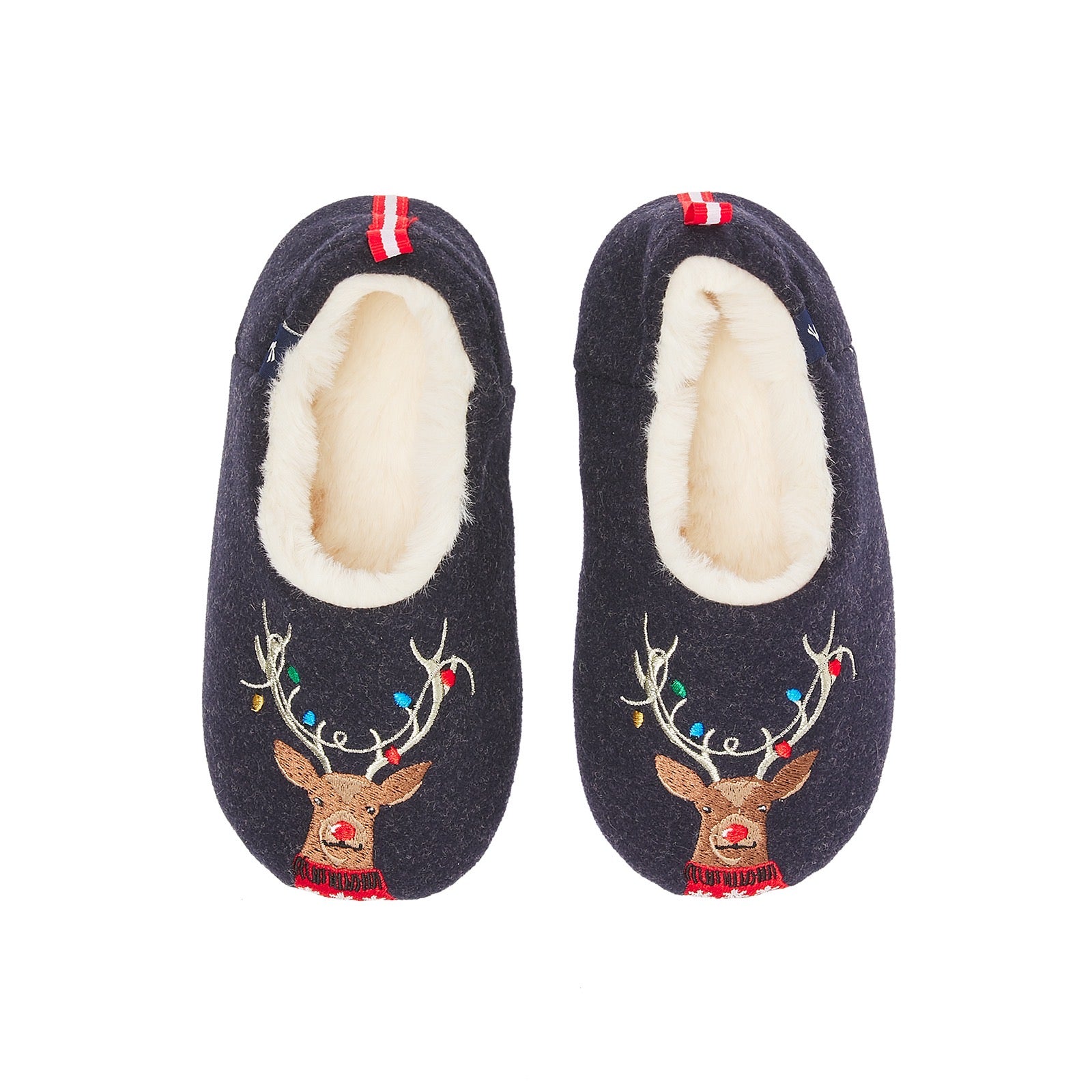 Joules Reindeer Slippers 218576 Footwear UK 8-9 / Navy,UK 10-11 / Navy,UK 12-13 / Navy,UK 1-2 / Navy,UK 3-4 / Navy