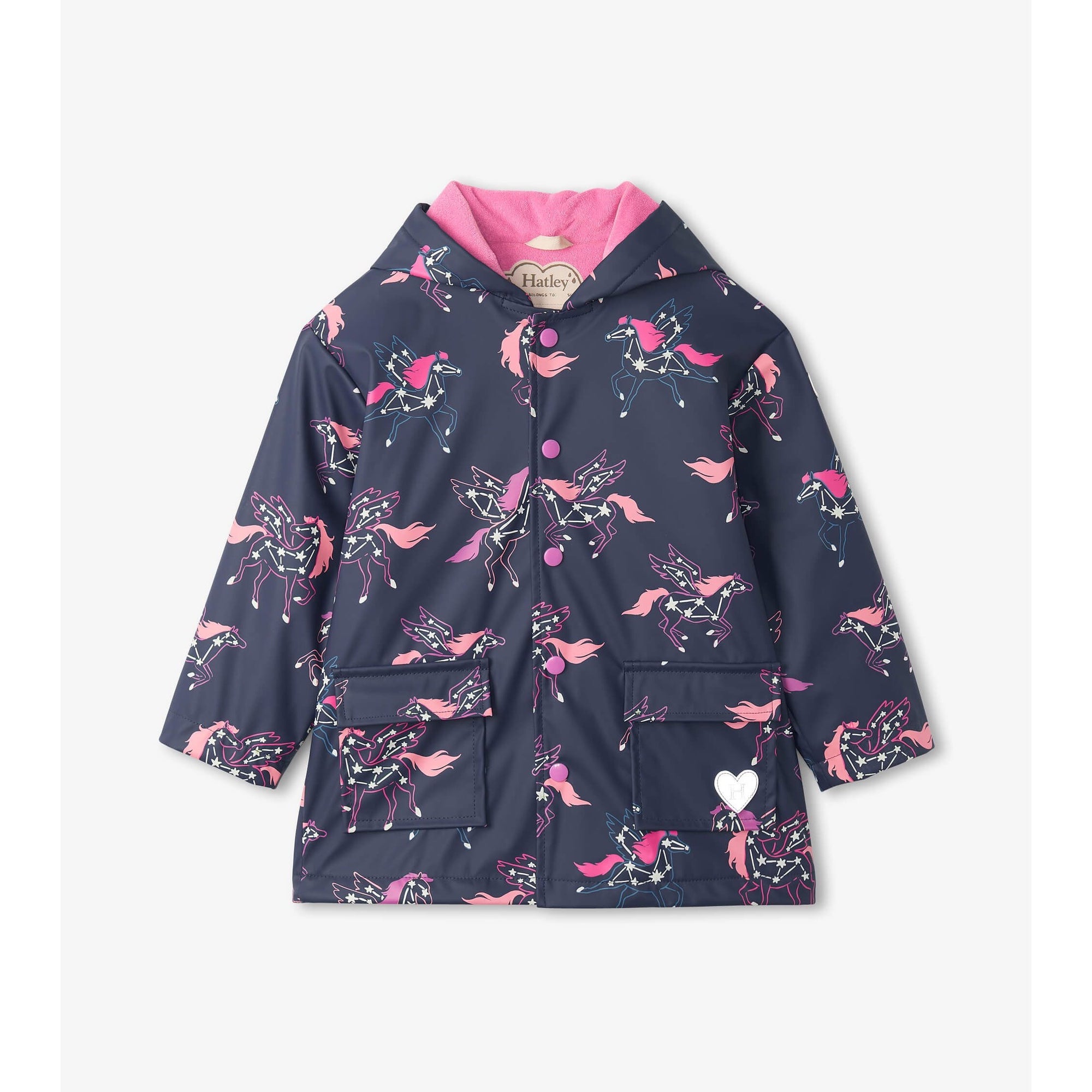 Hatley Pegasus Raincoat F22psk1336 Clothing 1YRS / Navy,2YRS / Navy,3YRS / Navy,4YRS / Navy,5YRS / Navy,6YRS / Navy,7YRS / Navy,8YRS / Navy,10YRS / Navy,12YRS / Navy