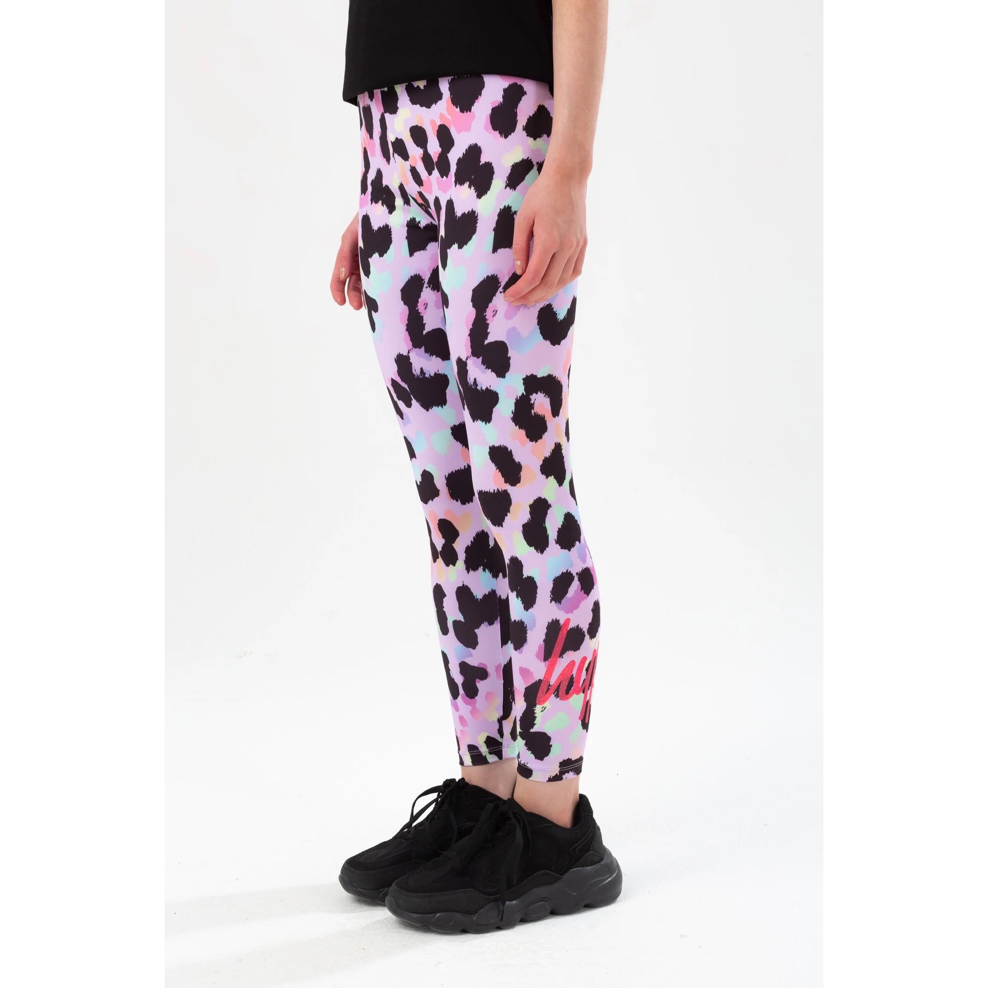 Hype Rainbow Leopard Leggings Yvlr537 Clothing 9/10YRS / Purple,11/12YRS / Purple,13YRS / Purple,14YRS / Purple